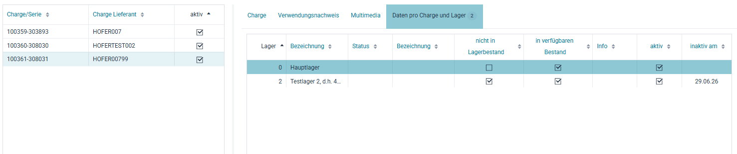 Eigenschaften auf der Ebene Charge × Lager erfassen